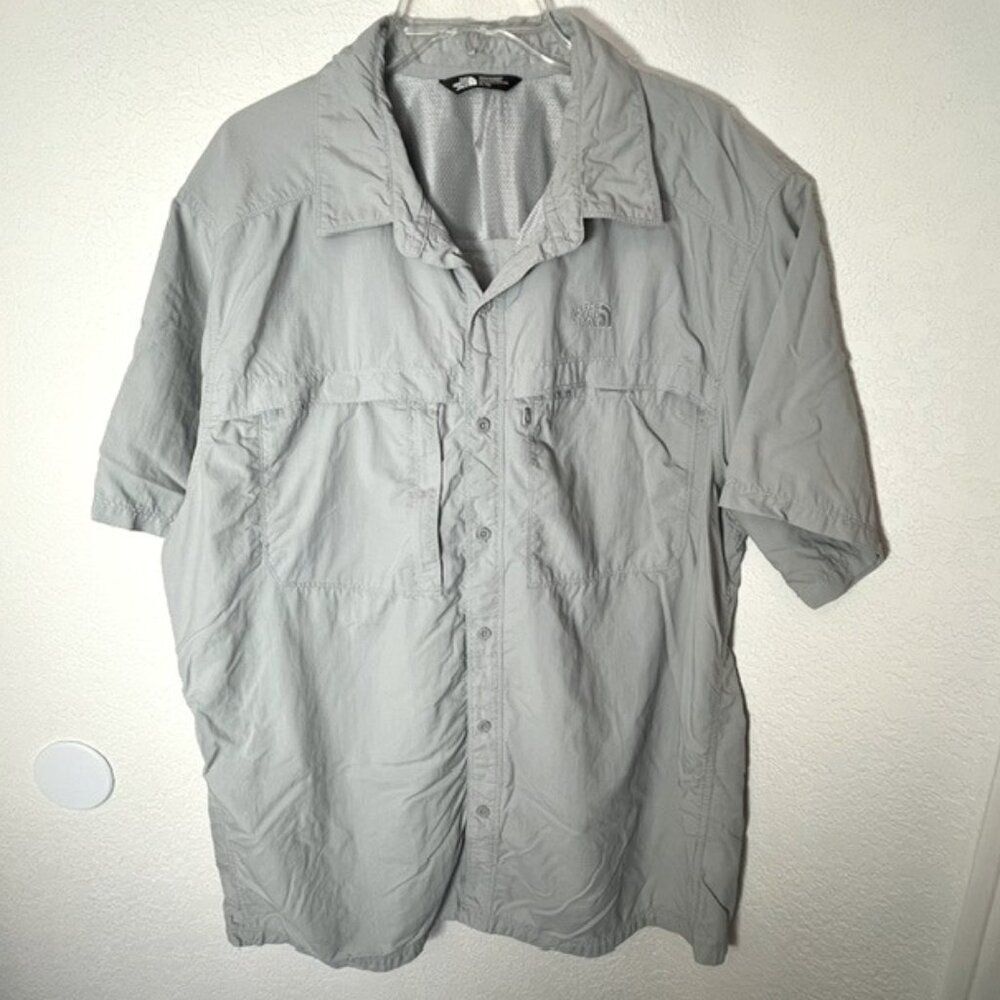 North Face Light Gray Outdoors Hiking Vented Lightweight Mesh Line- Size XL - Picture 1 of 9